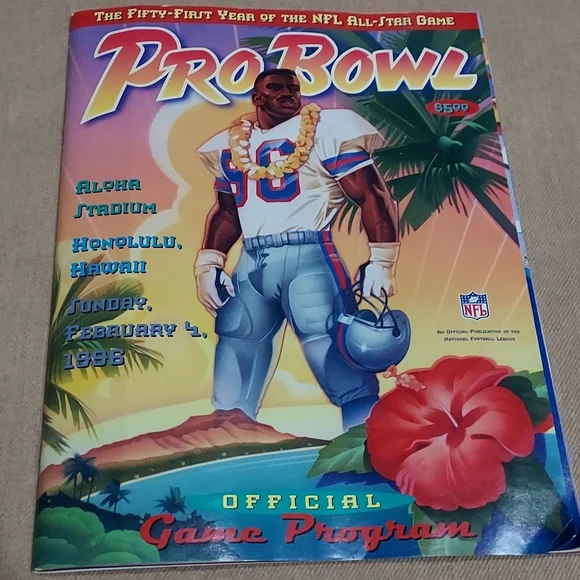 1996 NFL Pro Bowl Program Aloha Stadium Jerry Rice MVP